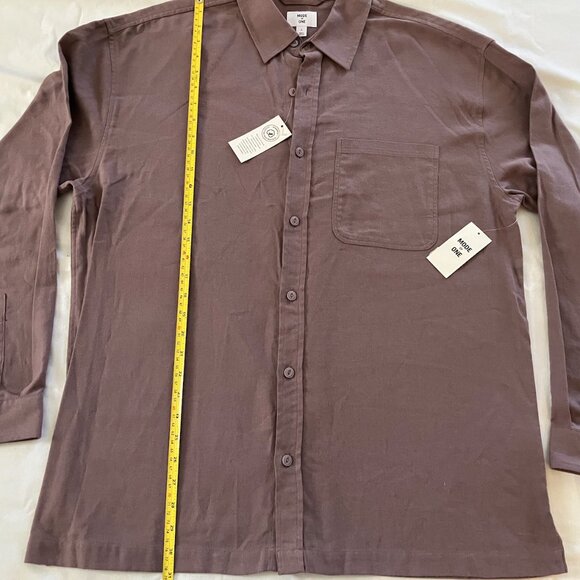 Mode of One Men's Relaxed Fit Flannel Wovens  Shirt Soft Moon Size L - Picture 5 of 6